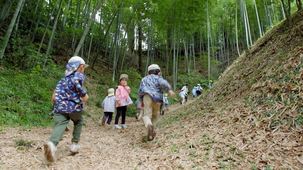 1. 夢の森自然探検村でおもいっきり遊んでいるよ